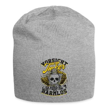 Imker Geschenk Honig Bienen Imkerei Imkern Lustig - Jersey-Beanie - Grau meliert - Vorne