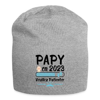 Papy En 2023 Veuillez Patienter - Bonnet en jersey - gris chiné - Devant