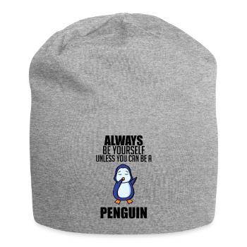 Pinguin Pinguine - Jersey-Beanie - Grau meliert - Vorne