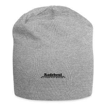 Radebeul Koordinaten - Jersey-Beanie - Grau meliert - Vorne