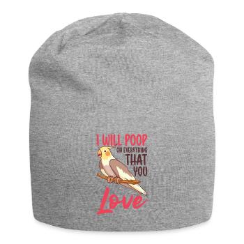 Cockatiel Pooping Bird Fan Bird Bird - Bonnet en jersey - gris chiné - Devant