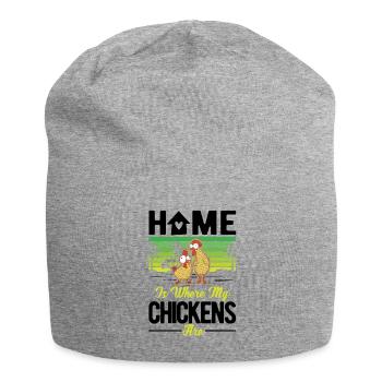 Chickens Home Chicken Chicken Chicken - Jersey Beanie - heather grey - Front