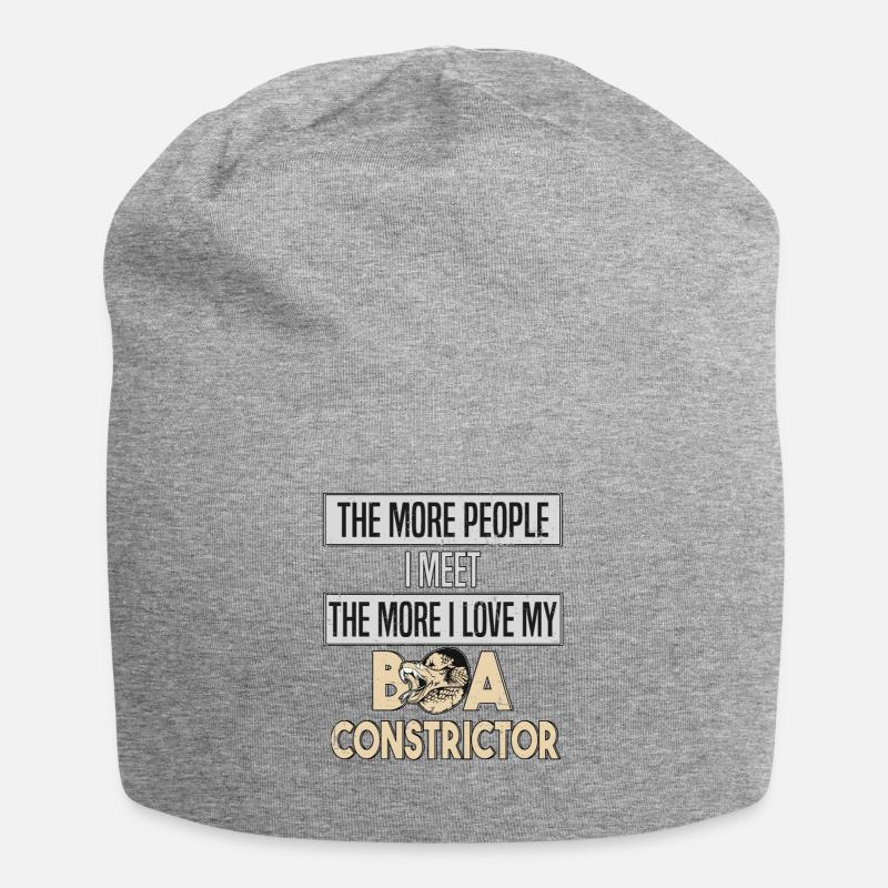 Boa Constrictor Snake Love - Jersey Beanie - heather grey