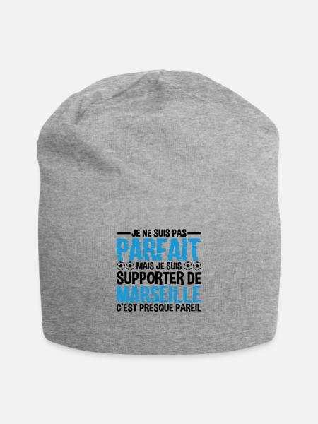 Je Suis Un Supporter De Marseille Parfait OM - Bonnet en jersey - gris chiné