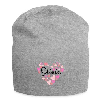 I love Olivia - Jersey Beanie - heather grey - Front