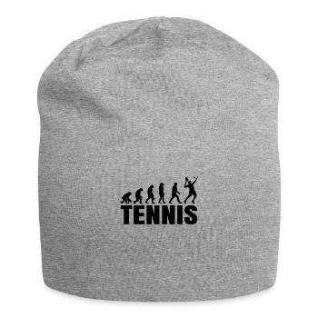 Evolution-Geschenk für einen Tennisspieler - Jersey-Beanie - Grau meliert - Vorne