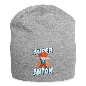 Super Anton Superhero Superhero Tenue pour garçon - Bonnet en jersey - gris chiné - Devant