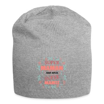 Super Maman Super Mamie Cadeau Future Grand Mère - Bonnet en jersey - gris chiné - Devant