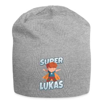 Super Lukas Superhero Superhero Superhero Outfit pour garçon - Bonnet en jersey - gris chiné - Devant