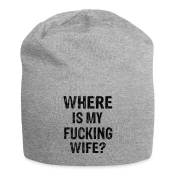 Where Is My Fucking Wife ? - Jersey-Beanie - Grau meliert - Vorne