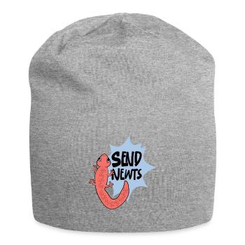 Herpetology Newt Amphibian Pet Owner Herpetologist - Jersey Beanie - heather grey - Front