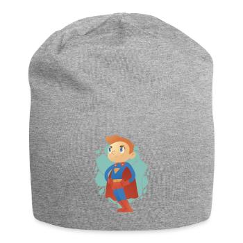 Cartoon Superhero Boy - Sauver le monde pour les enfants - Bonnet en jersey - gris chiné - Devant