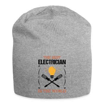 Electrician Profession Training Electronics Technician Gift - Jersey Beanie - heather grey - Front