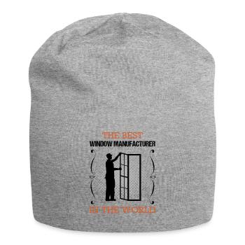 Window maker Profession Training Craftsman Gift - Jersey Beanie - heather grey - Front