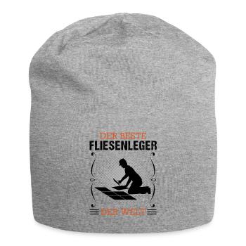 Fliesenleger Beruf Ausbildung Handwerker Geschenk - Jersey-Beanie - Grau meliert - Vorne