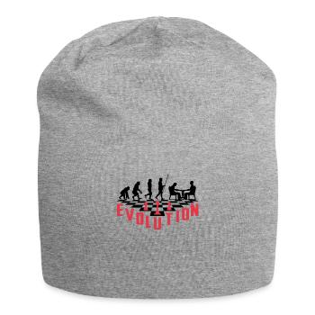 Die Evolution des Schachs - Jersey-Beanie - Grau meliert - Vorne
