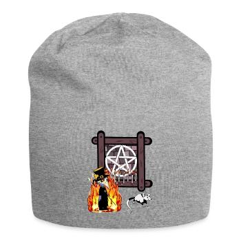 Occult Spiritual Satan Ritual Wizard Dark Magic - Jersey Beanie - heather grey - Front