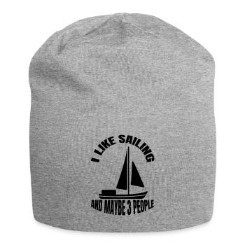 Sailing Ship Sailing Sailor Captain Sail Boat - Jersey Beanie - heather grey - Front