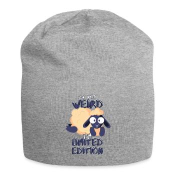 Cute Cartoon Sheep - Limited Edition - Saying - Jersey Beanie - heather grey - Front