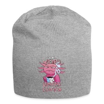 Annoyed Cartoon Axolotl - Édition Limitée Dicton - Bonnet en jersey - gris chiné - Devant