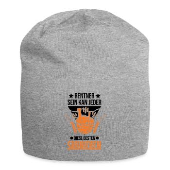 Sauna Rentner Saunieren Opa Saunagänger - Jersey-Beanie - Grau meliert - Vorne