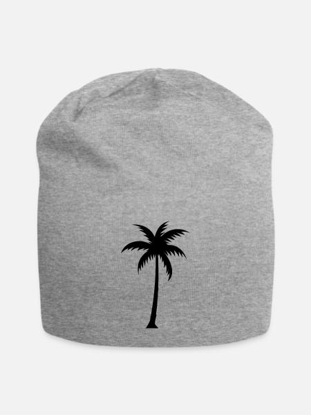 Palm trees - Jersey Beanie - heather grey