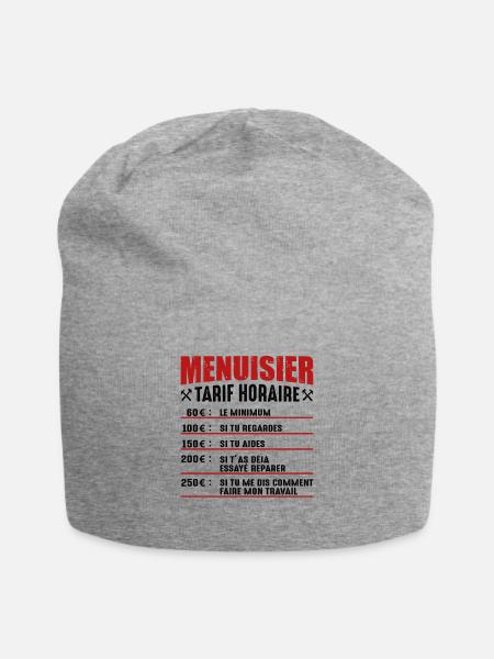 Le Tarif Horaire D'un Menuisier - Bonnet en jersey - gris chiné