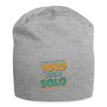 Solo proud single, Happy single - Bonnet en jersey - gris chiné - Devant