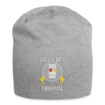 Switch box fuse Electrician Electronics technician - Jersey Beanie - heather grey - Front