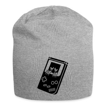 Game Boy mit Kreatur - Jersey-Beanie - Grau meliert - Vorne