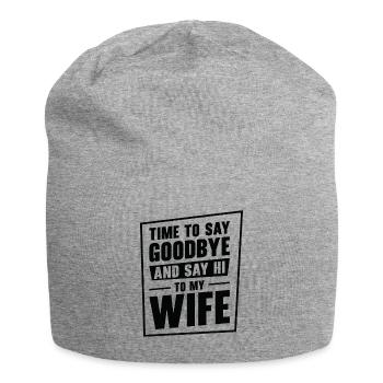 Célibataire Fiancé Mariage Épouse Anniversaire de mariage - Bonnet en jersey - gris chiné - Devant