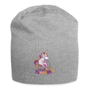 Let's Playhorn - Jersey Beanie - heather grey - Front