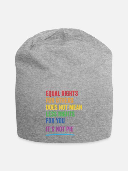 LGBT - Gleiche Rechte für andere - Jersey-Beanie - Grau meliert