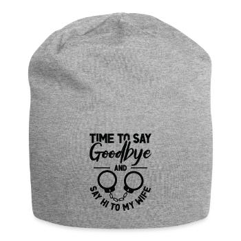 Célibataire Fiancé Mariage Épouse Anniversaire de mariage - Bonnet en jersey - gris chiné - Devant
