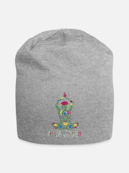 Yoga Women Namaste Meditation Spirituell Zen - Jersey-Beanie - Grau meliert
