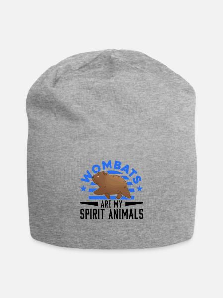 Les wombats sont mes animaux spirituels - Bonnet en jersey - gris chiné