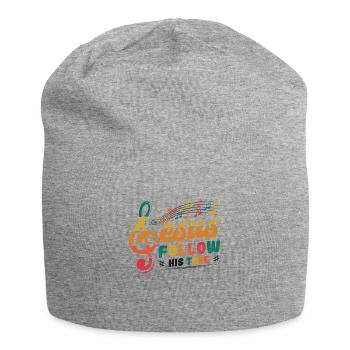 Jesus, clef, music, religious. - Jersey Beanie - heather grey - Front