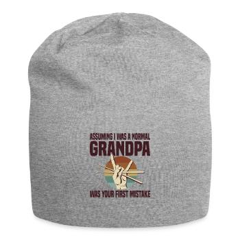 Schlagzeuger, Opa, Trommeln, Schlagzeuger, - Jersey-Beanie - Grau meliert - Vorne