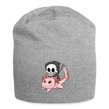 Sensenmann und Axolotl - Jersey-Beanie - Grau meliert - Vorne