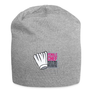 Weiblicher Chefkoch Kochen Mahlzeiten - Jersey-Beanie - Grau meliert - Vorne