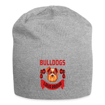 bouledogues forts fiers - Bonnet en jersey - gris chiné - Devant