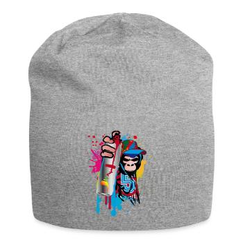 sprayer gorille d’art de rue cool dans le style graffiti - Bonnet en jersey - gris chiné - Devant