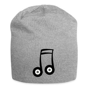 Nimmt als musikalische Note auf - Jersey-Beanie - Grau meliert - Vorne