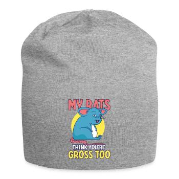 Rat Rongeur Animal de compagnie Propriétaires de rats Rat domestique Rat domestique - Bonnet en jersey - gris chiné - Devant