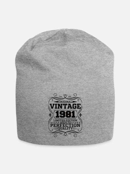 Vintage 1981 Original Limited Edition - Jersey-Beanie - Grau meliert