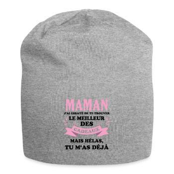 Maman j'ai essayé de te trouver Le meilleur cadeau - Bonnet en jersey - gris chiné - Devant