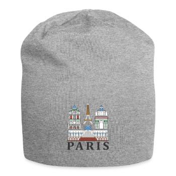 Paris - Jersey-Beanie - Grau meliert - Vorne