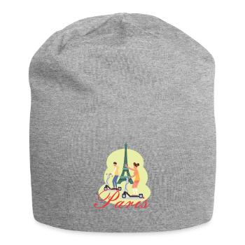 Paris - Jersey-Beanie - Grau meliert - Vorne