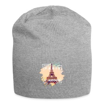 Paris - Jersey-Beanie - Grau meliert - Vorne