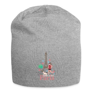 Paris - Jersey-Beanie - Grau meliert - Vorne
